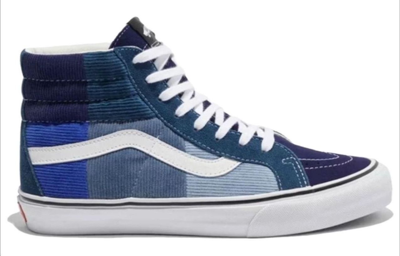 Order 반스 x 노아 스케이트-하이 "블루" 패치워크 (47 characters) VN000CB7BLU