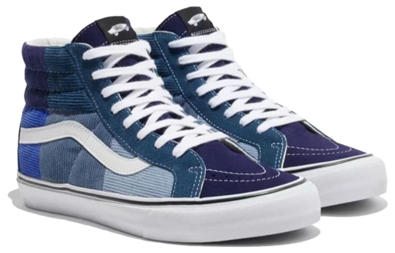 Lookbook 반스 x 노아 스케이트-하이 "블루" 패치워크 (47 characters) VN000CB7BLU