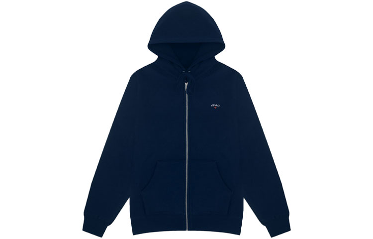NOAH Zip-Up Casual Hoodie Unisex Navy Blue SS13SS21-NAVY