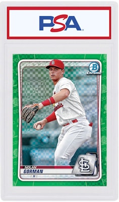 Nolan Gorman 2020 Bowman Chrome X Green X-Fractor /31 #BCP-162 Buy Nolan Gorman 2020 Bowman Chrome X Green X-Fractor /31 #BCP-162