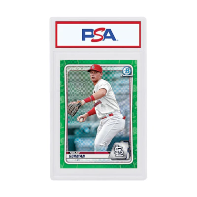 Nolan Gorman 2020 Bowman Chrome X Green X-Fractor /31 #BCP-162