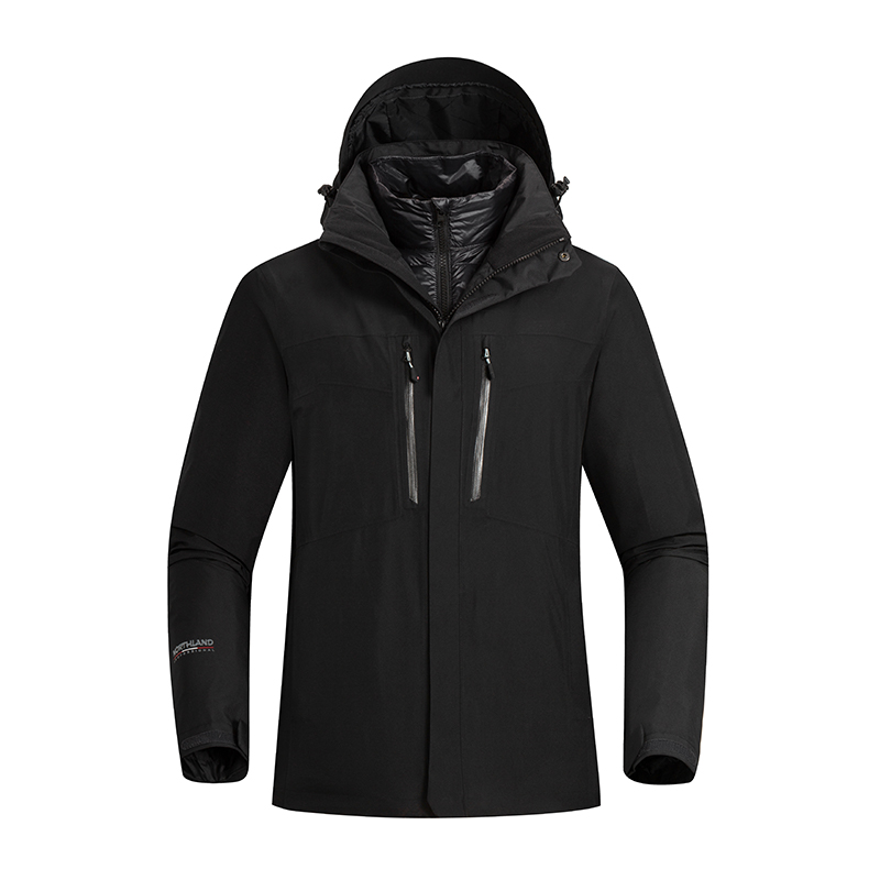 NORTHLAND Professional 3-in-1 Waterproof Windproof Insulated Jacket Black NWJBH5522D