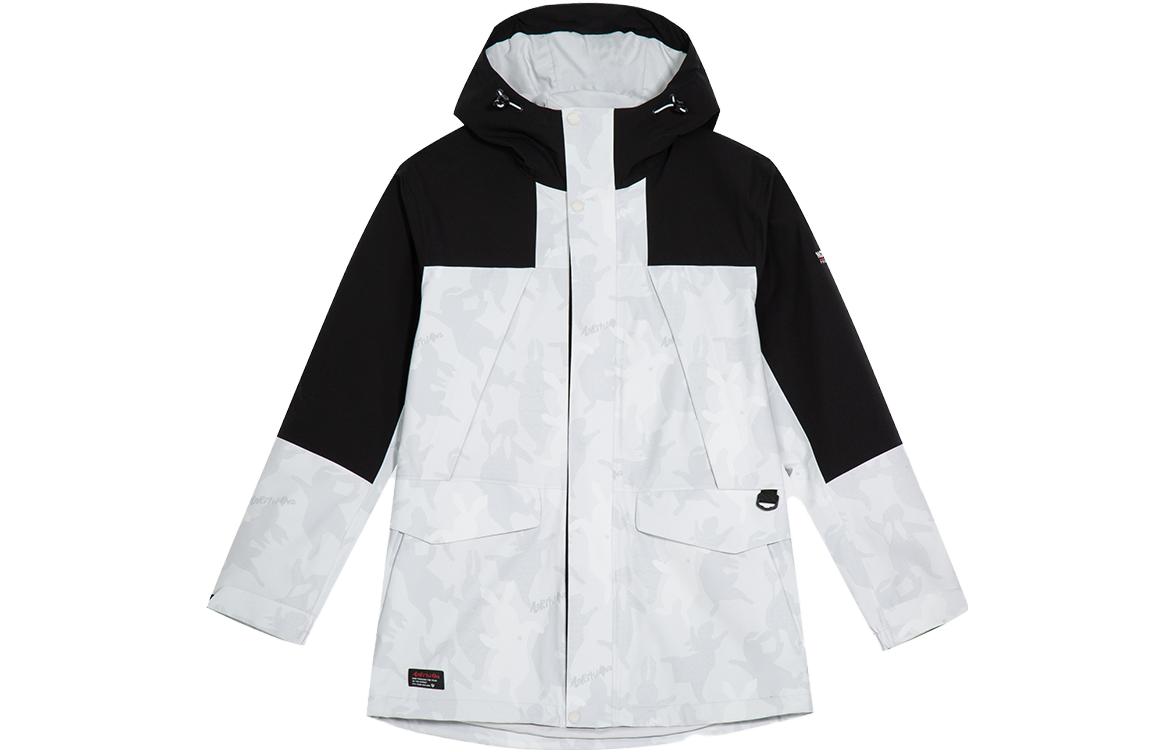 NORTHLAND Professional Black/White Windproof Waterproof Printed Jacket. NWJDT5101S