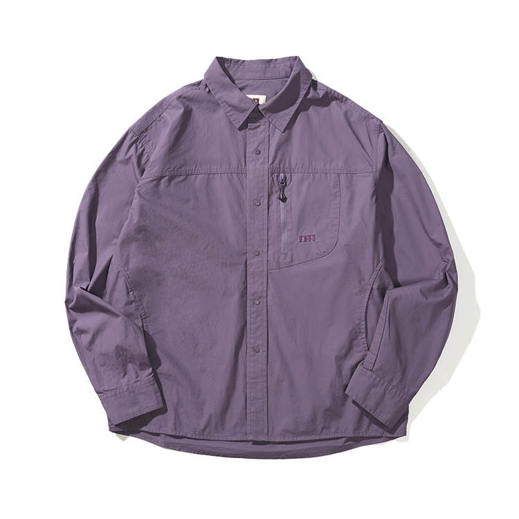 NOTHOMME Washed Cotton Outdoor Workwear Overshirt Unisex Loose-Fit Long Sleeve Shirt 24NOCU003