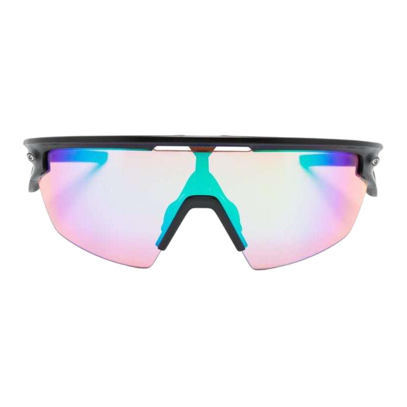 Lookbook Oakley Cermin Mata Hitam Nylon Tidak Teratur dengan Logo di Pemegang. 0OO9403