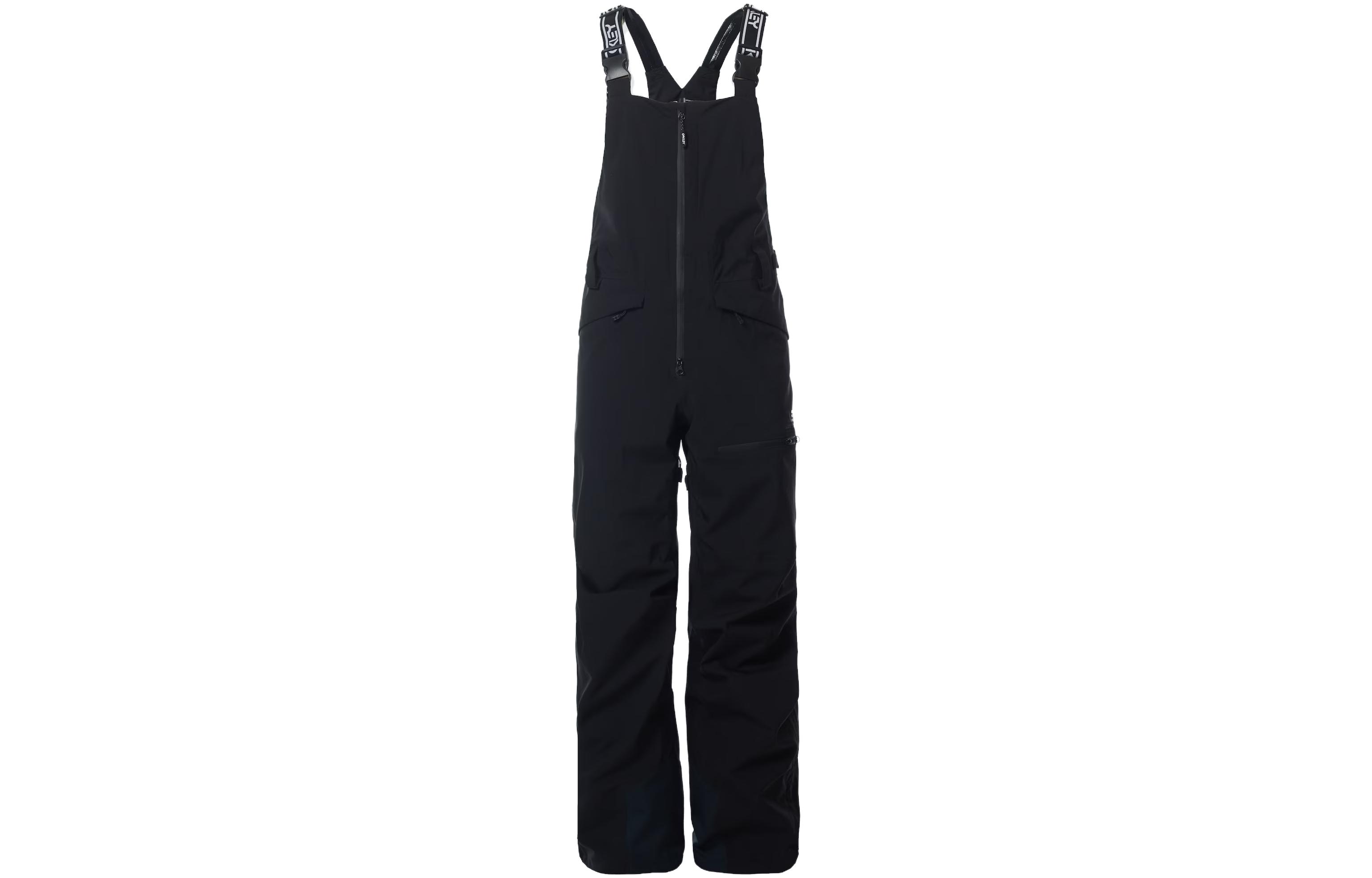 Oakley  Black Logo Printed Waterproof Overalls with Zipper Pockets. FOA400939-02E