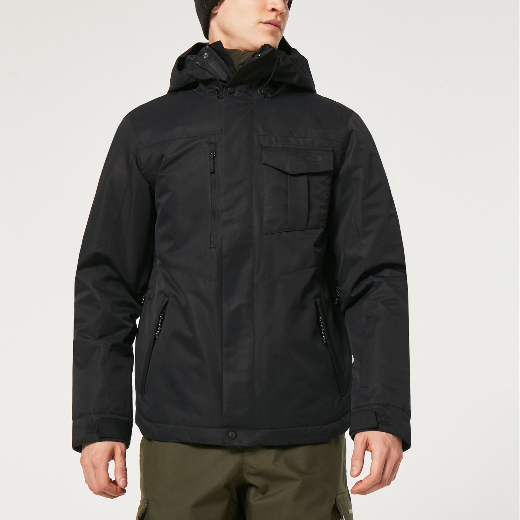 Purchase Oakley Jaket Hoodie Zip-Up Kasual Hitam FOA403657-02E