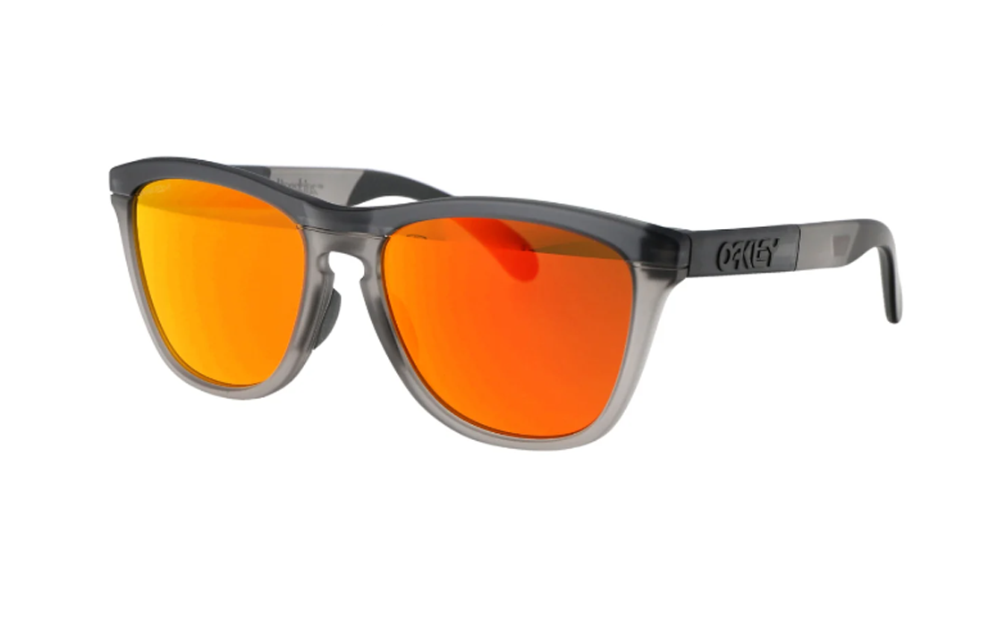 Oakley  Irregular Grey Sunglasses with Logo and Acetate Frame 0OO9284928401