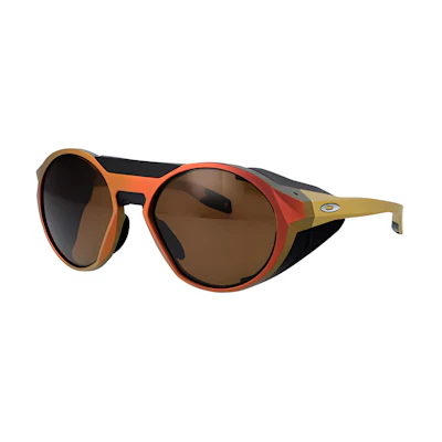 Oakley Irregular Red Acetate Sunglasses with Logo Temple Design. 0OO9440944023
