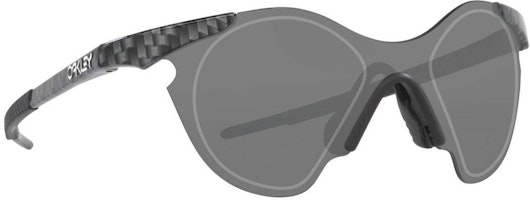 Oakley Cermin Mata Irregular Kelabu dengan Reka Bentuk Logo di Hujung. 9468-01 3