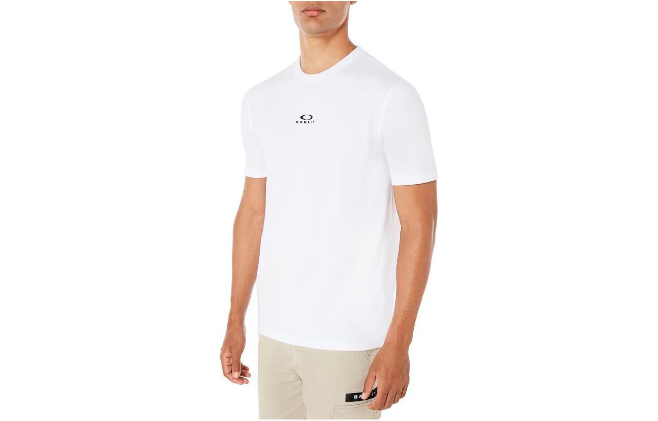 Oakley  Plain White Crewneck Short Sleeve Casual T-Shirt 457131-100