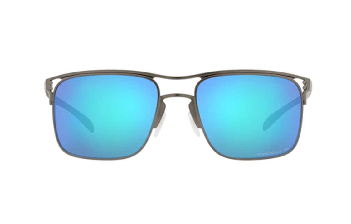 Lookbook オークリー チタニウム イレギュラーブラウン サングラス ロゴテンプルデザイン OO604804