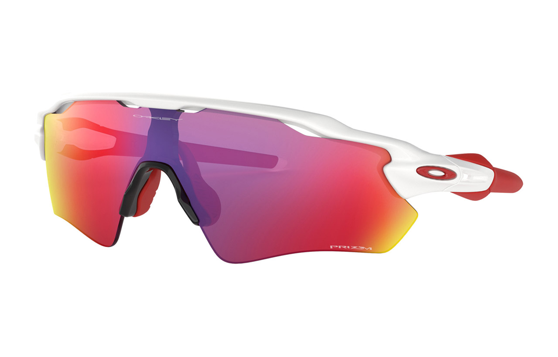 Oakley  White Irregular Plastic Sunglasses with Logo Temples OO920892080538