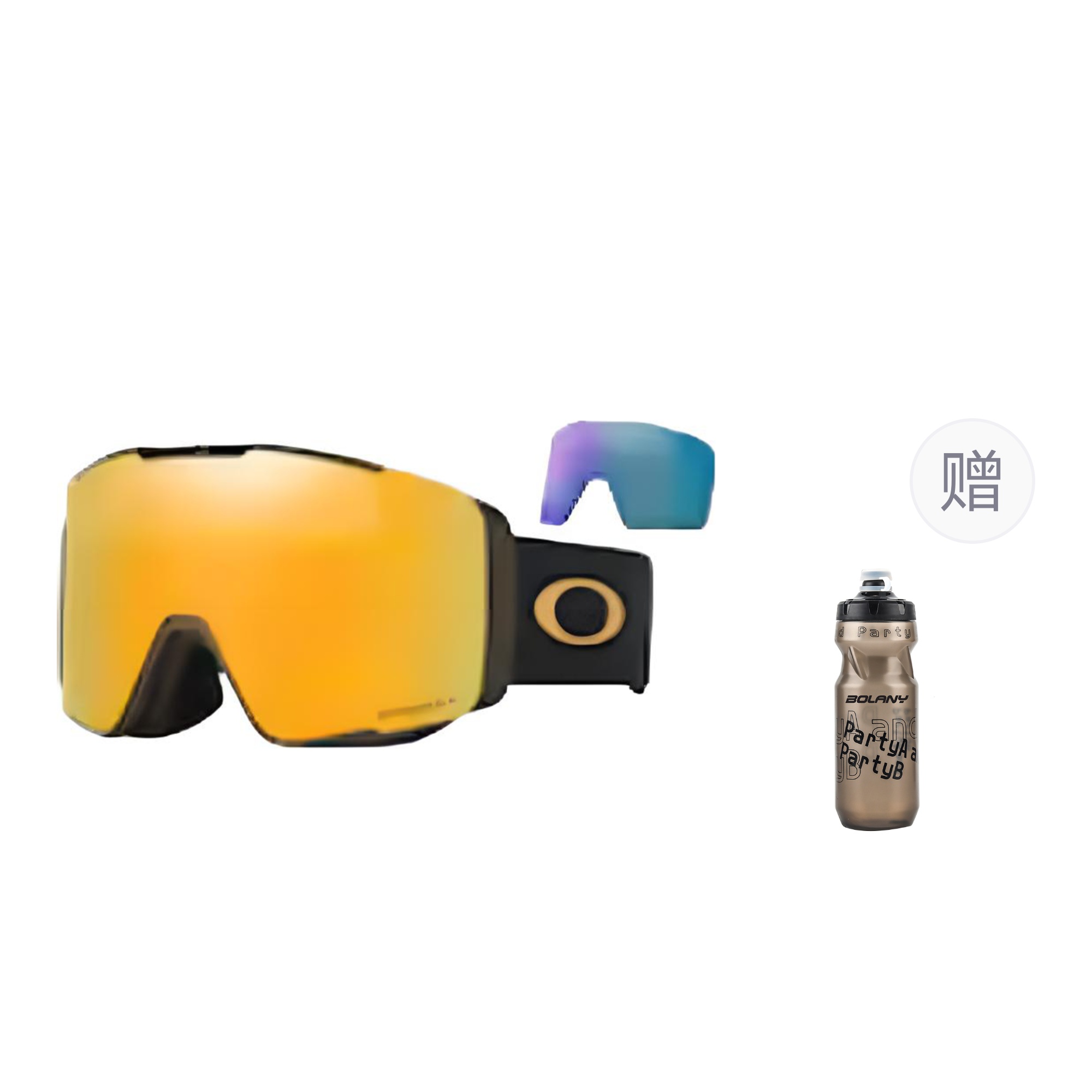 Oakley Asian Fit Anti-Fog UV Protection Ski Goggles Dual Lens Unisex Magnetic 7143A LINE MINER PRO