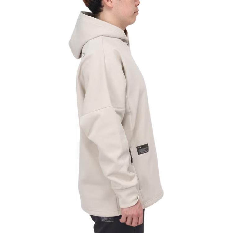 Details for Oakley Badge Logo Hoodie Long Sleeve Light Brown FOA406361-20J