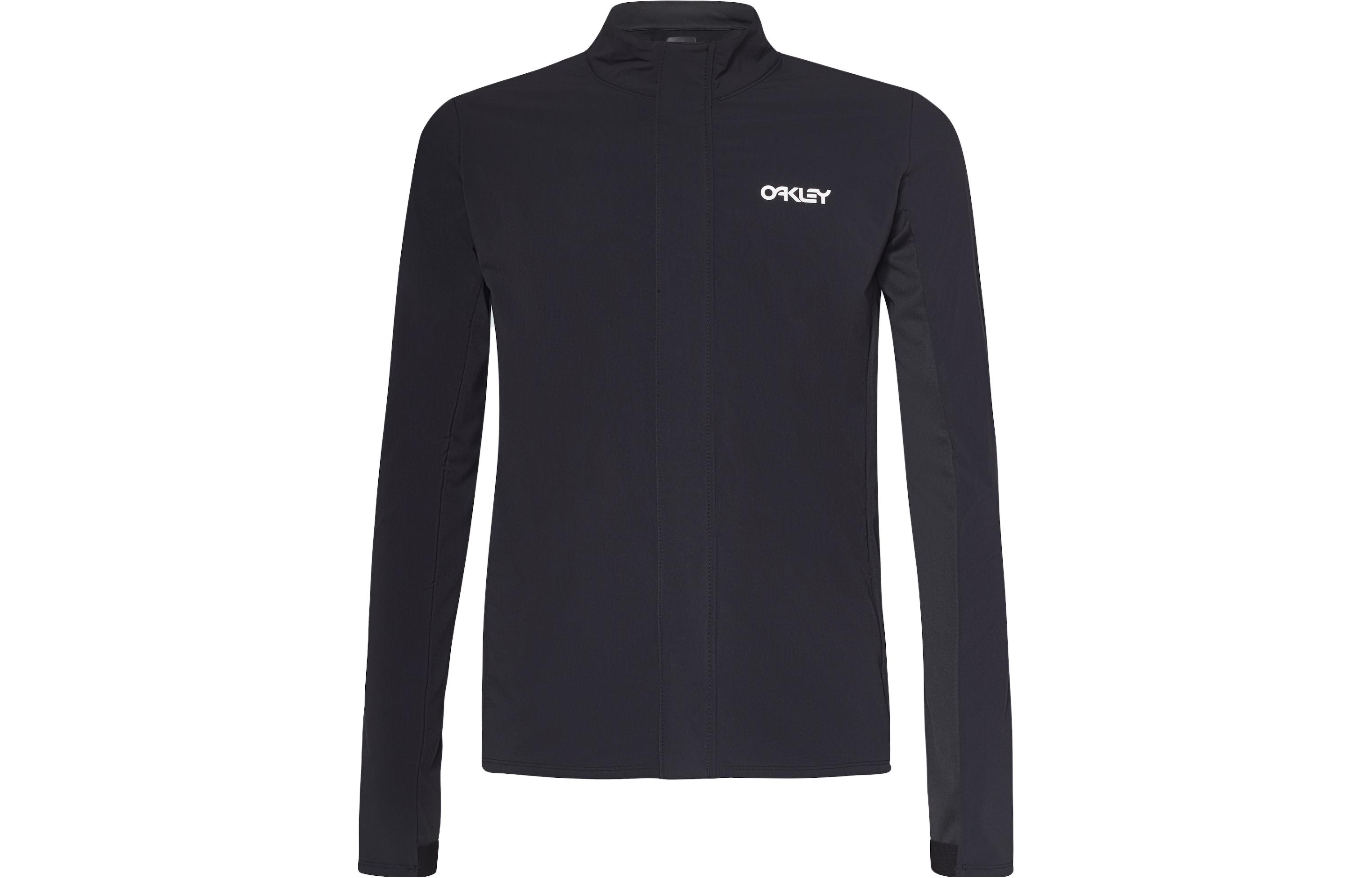 Oakley Black Casual Zip-Up Jacket With Stand Collar FOA403762-02E