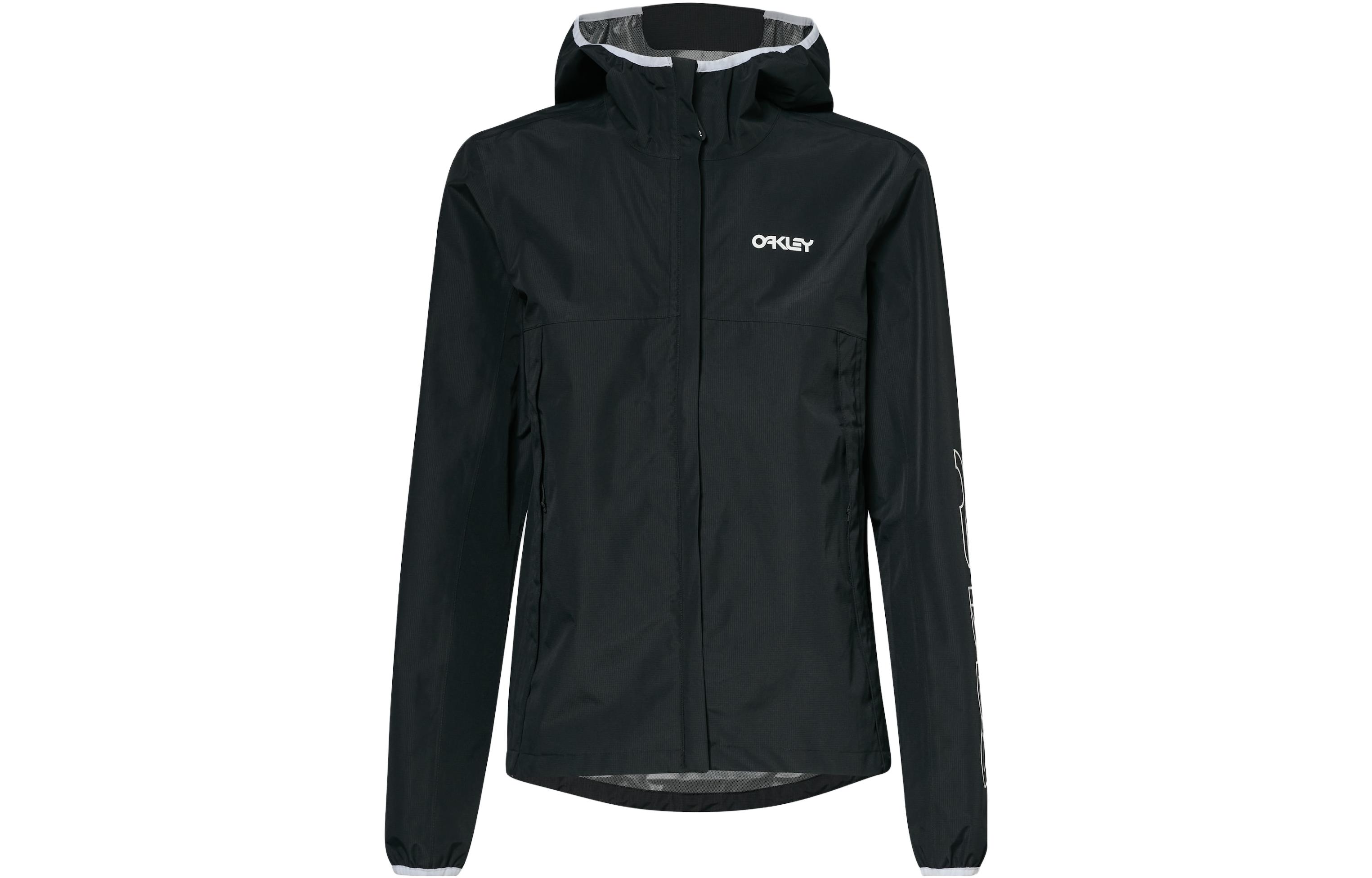 Oakley Black Hooded Lettering Zipper Jacket Casual Outerwear FOA404017-02E