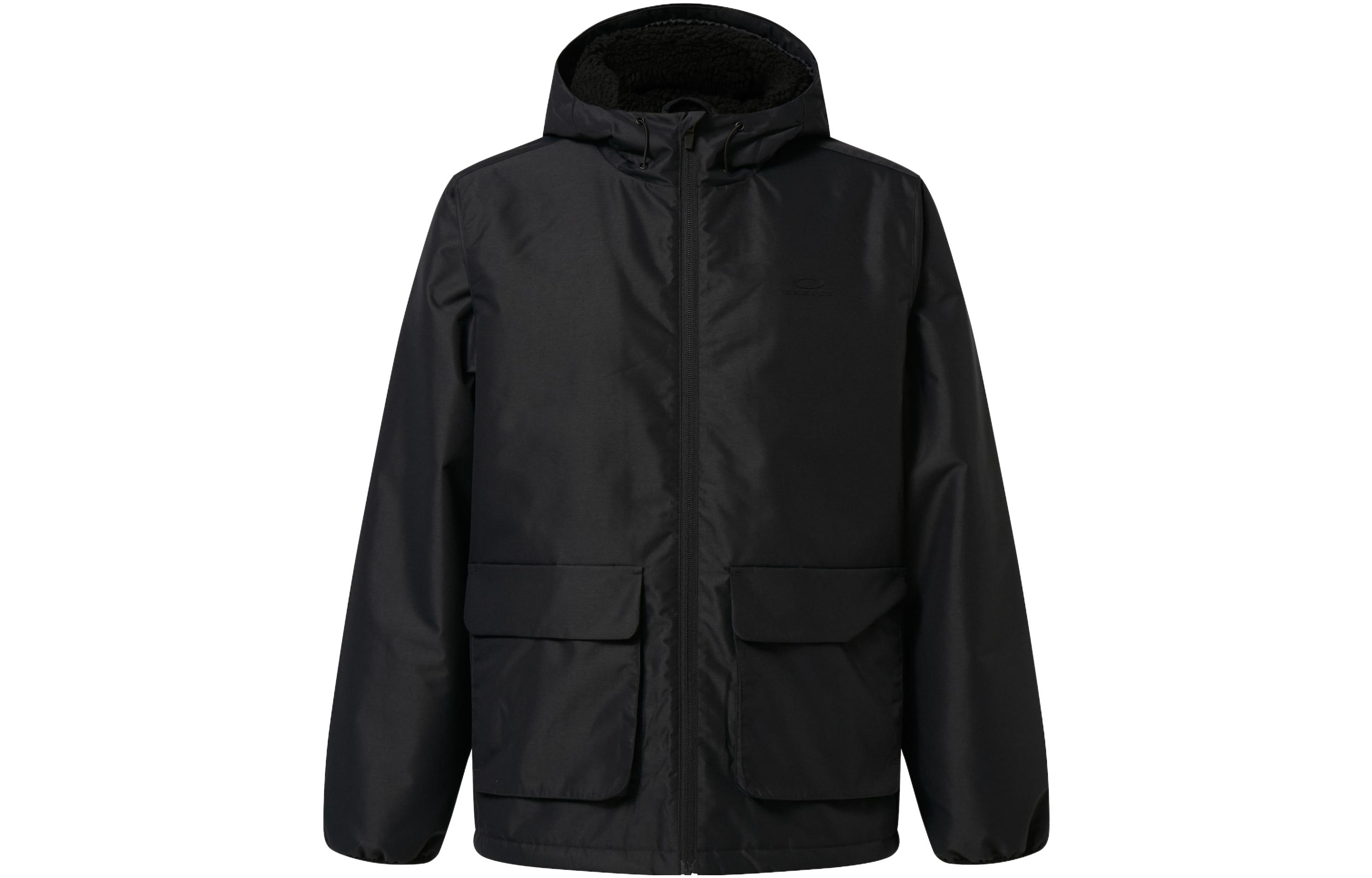 Oakley Black Hoodie Casual Solid Jacket FOA404869-02E