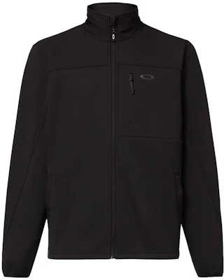 Oakley Black Logo Print Zip-Up Jacket with Stand Collar FOA403423-02E Buy Oakley Black Logo Print Zip-Up Jacket with Stand Collar FOA403423-02E