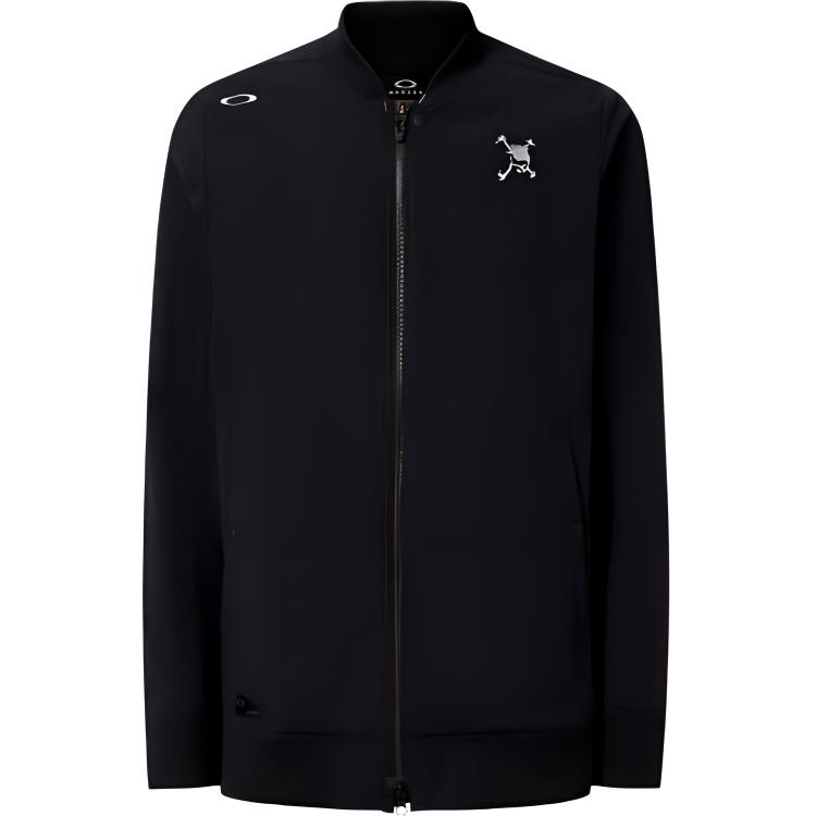 Oakley Black Zip-Up Long-Sleeve Jacket with Logo Design FOA406417-BLACKOUT