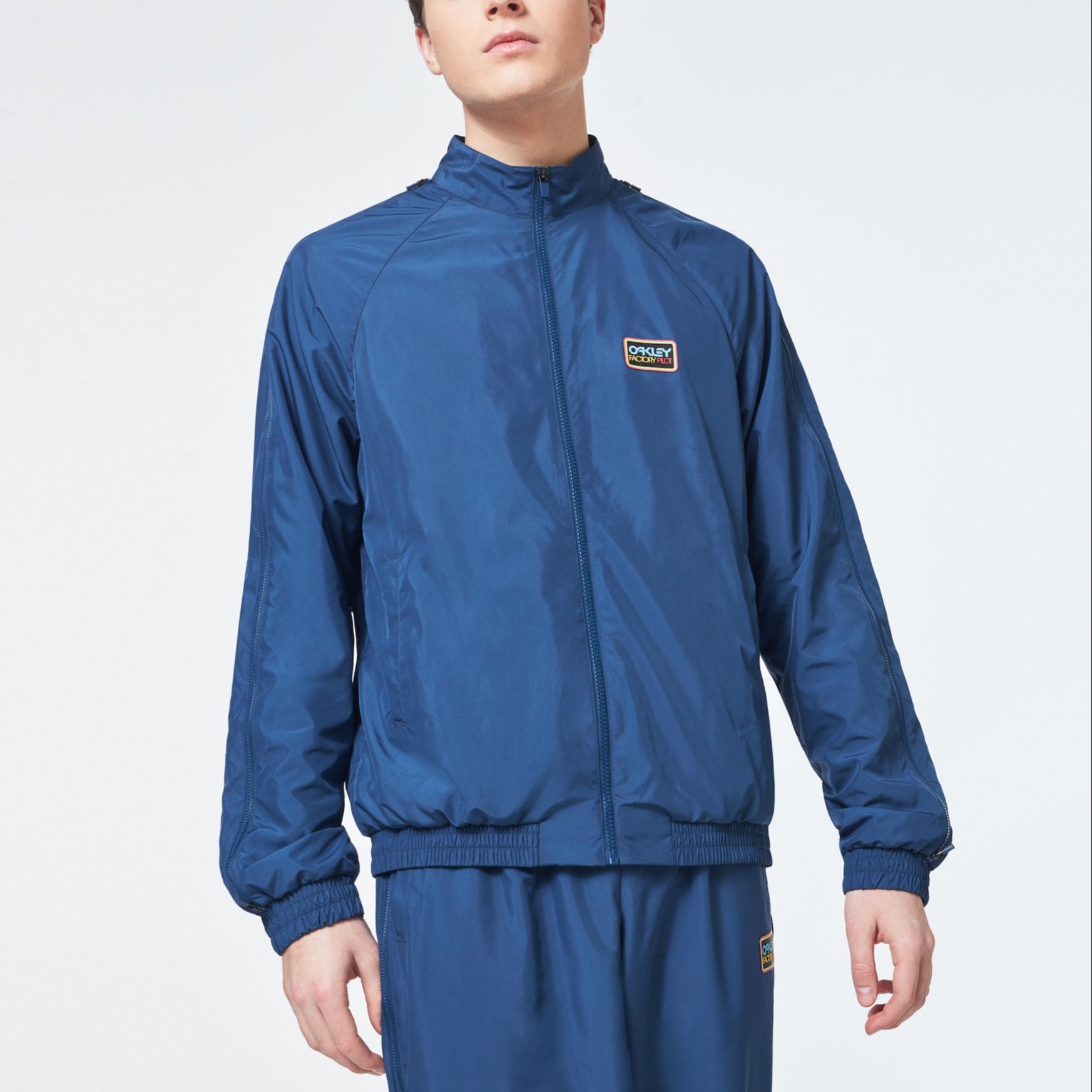 Lookbook Oakley Blue Casual Zipper Jacket FOA400001-6ZZ