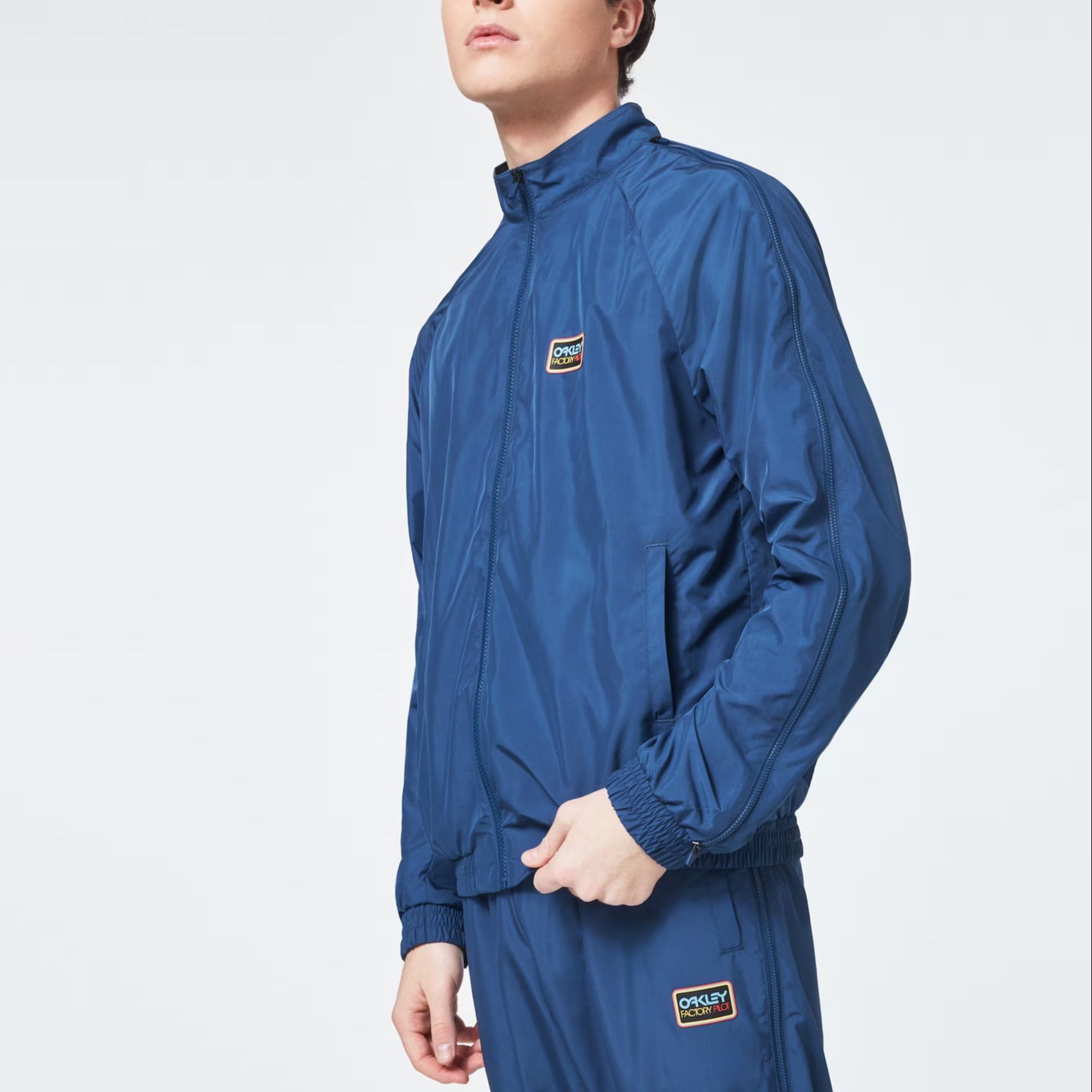 Purchase Oakley Blue Casual Zipper Jacket FOA400001-6ZZ