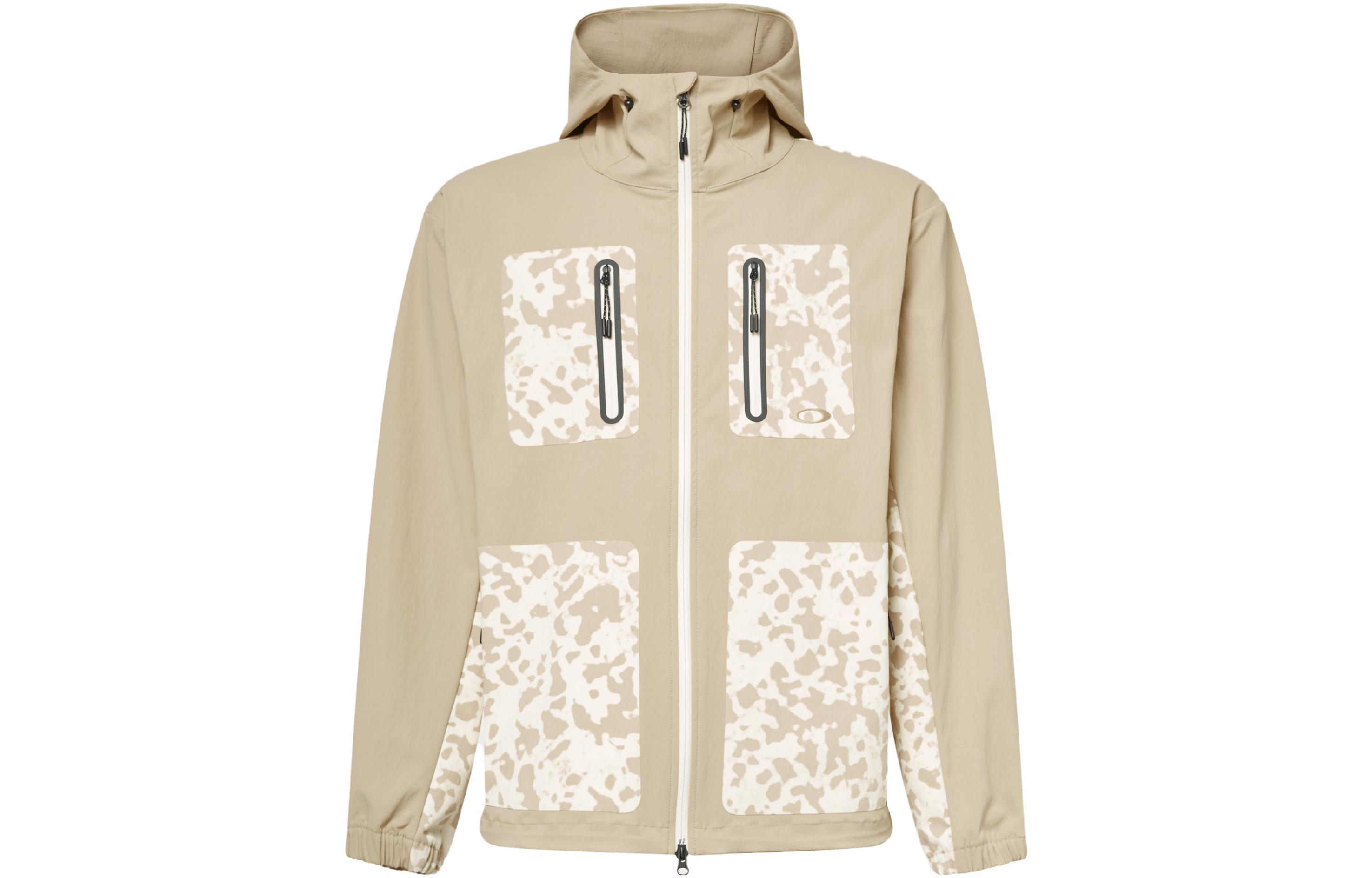 Oakley Casual Zip-Up Hoodie Jacket - Beige FOA404806-31R