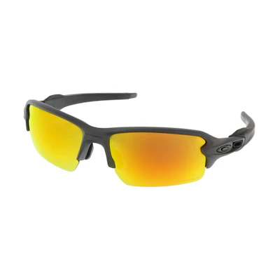 Oakley Flak 2.0 Rectangular Sunglasses Steel Grey/Prizm Ruby Orange (0OO9271)