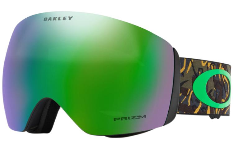 Oakley Flight Deck L Anti-Fog UV Protection Ski Goggles - Jade Green Lens 0OO7074-32