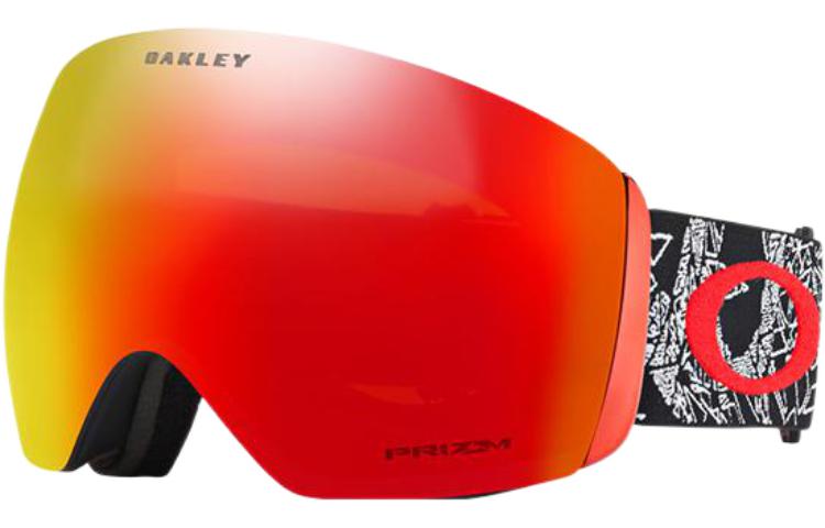 Oakley Flight Deck L Torch Red Snow Goggles Anti-Fog UV Protection Unisex 0OO7074-23