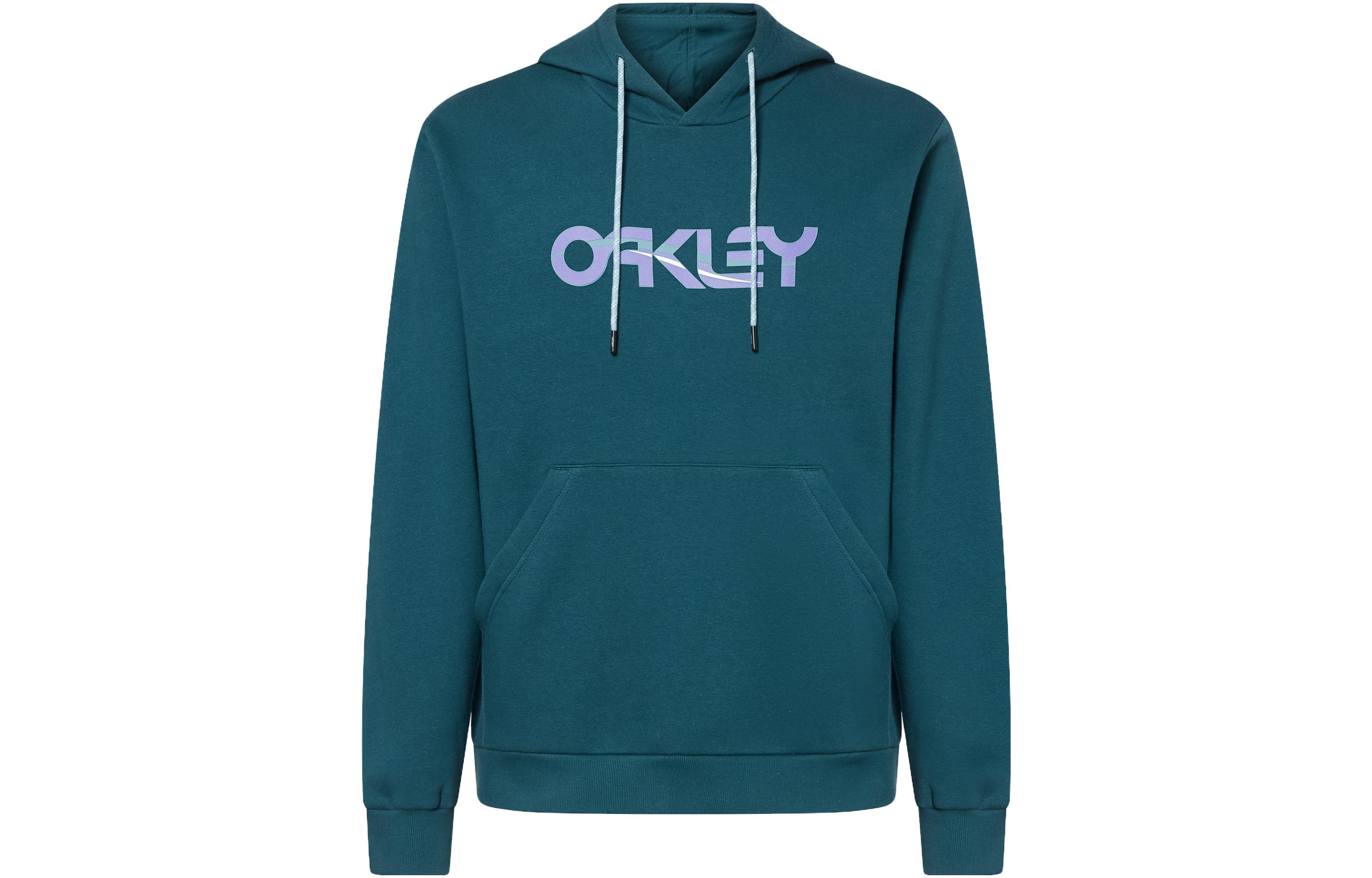 Oakley FW23 Blue Hoodie with Letter Print Long Sleeves FOA404864-6LA