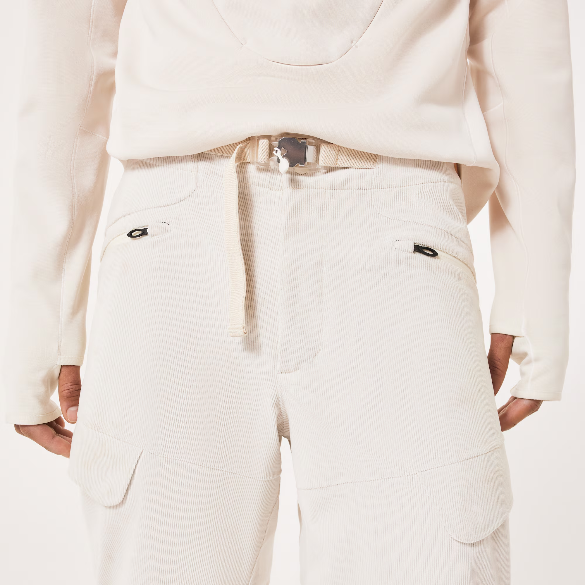 Cheap Oakley 秋冬款纬线弹力灯芯绒休闲裤 - 白桦白色。 FOA406153-13B