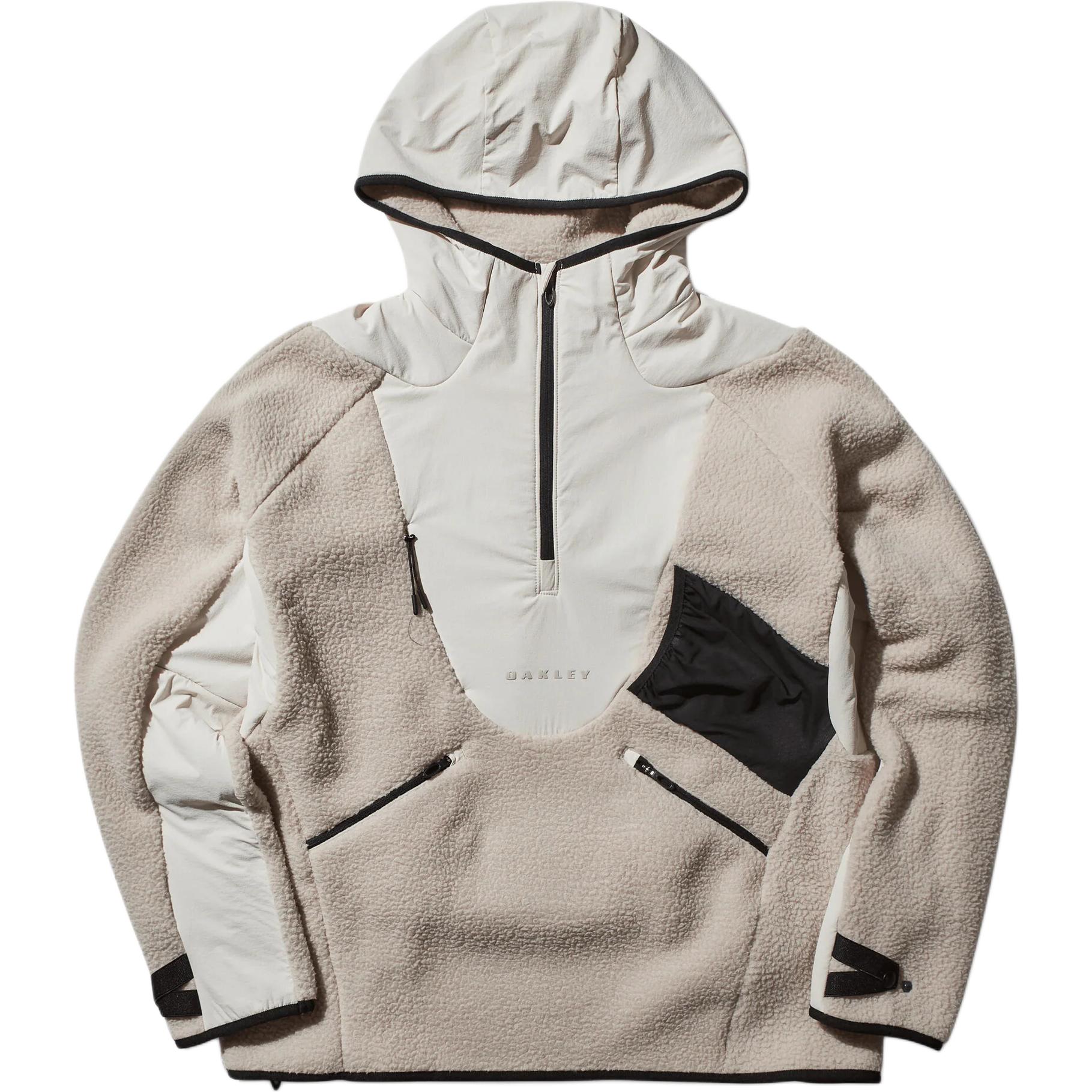 Order Oakley FW24 Latitude Flex Sherpa Blackout Hoodie Jacket White Brown FOA406149-13B