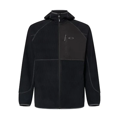 Oakley FW24 Logo Printed Zip-Up Hoodie Jacket Unisex Black FOA404731-02E