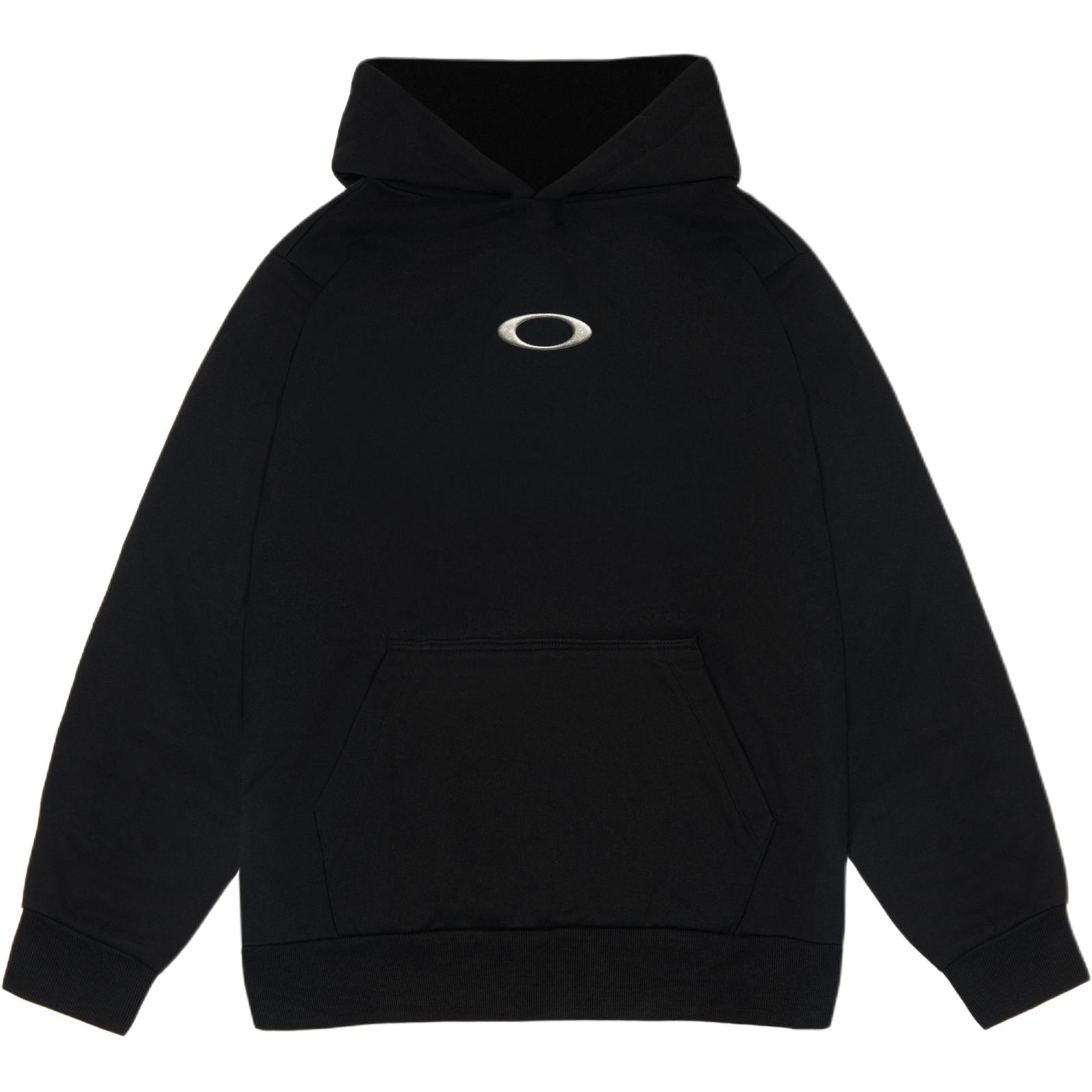 Oakley GLOBAL Series MTL PO Retro Hoodie Unisex Black Long Sleeve Stylish Casual Wear FOA405443-02E