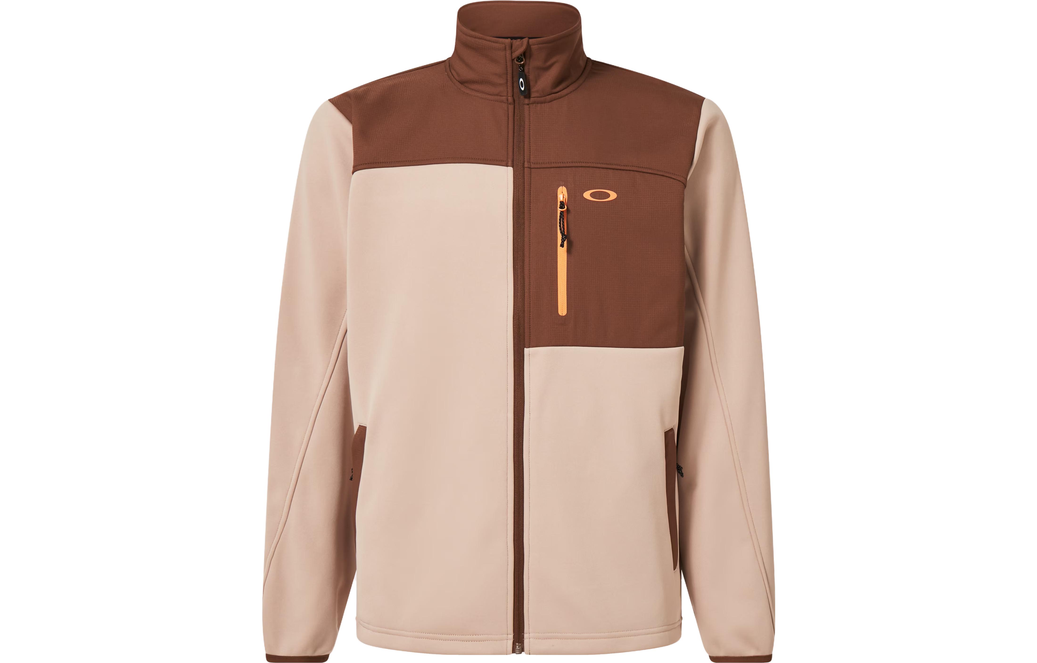 Oakley Gray Zip-Up Jacket with Logo Pattern and Letter Print Design FOA403423-9WL