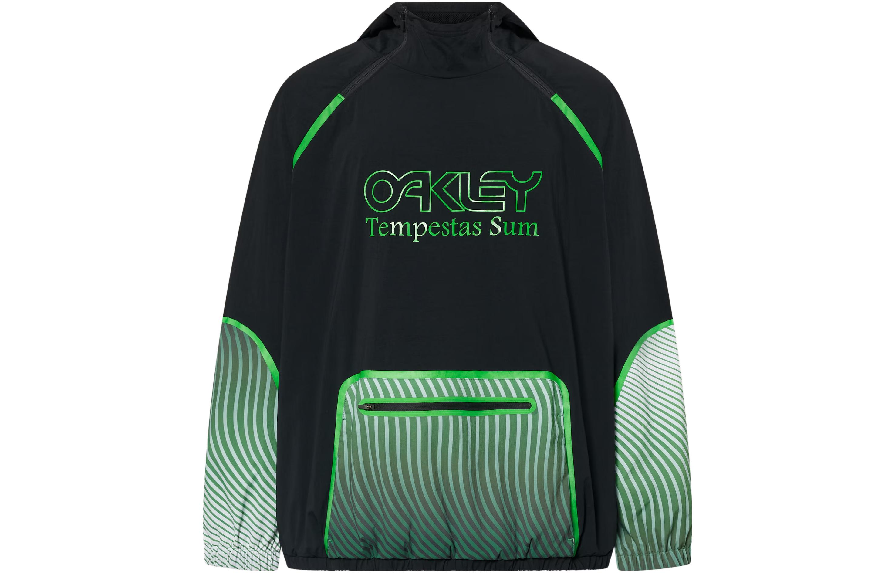 Oakley Green Printed Hoodie Long-Sleeve Sweatshirt FOA404868-02E