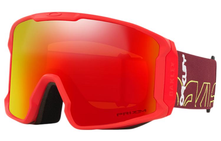 Oakley LINE MINER L Anti-Fog Ski Goggles Red Unisex for All Weather Conditions 0OO7070-A1