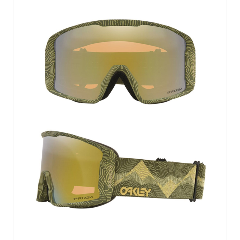 Shop オークリー LINE MINER L 曇りの日用スキーゴーグル 防曇 ユニセックス グリーン 0OO7070-E2