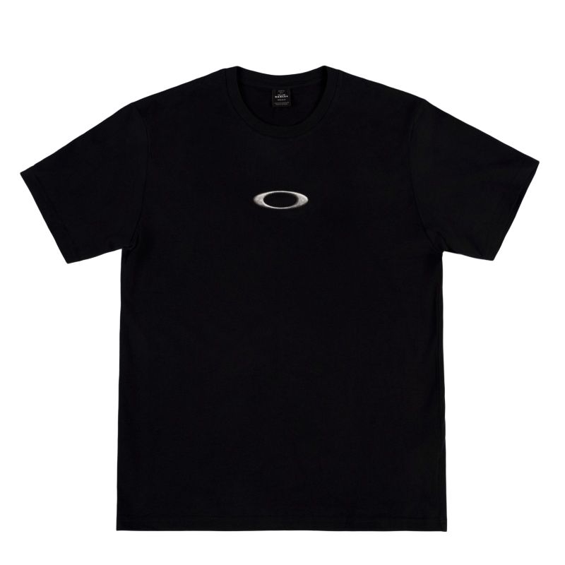 Oakley Moon Logo Printed Black Tee Unisex Casual Sportswear. FOA405444-02E-Clothing