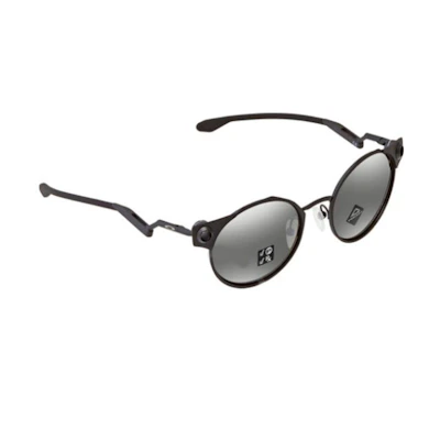 Oakley Round Sunglasses for Men - Geometric Design, Black OO6046