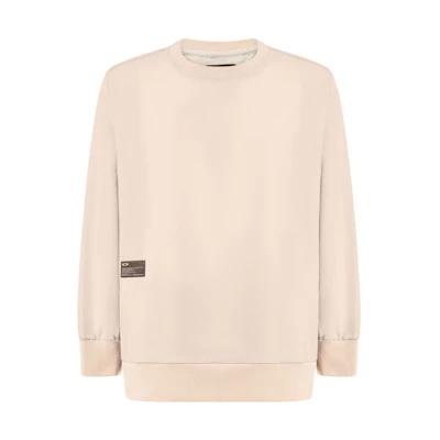 Oakley Solid Color Crewneck Pullover Sweatshirt in Off-White FOA406360-20J