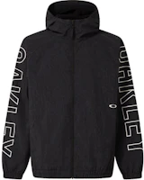 Oakley SS24 Logo Print Zip-Up Hoodie Jacket Black FOA406485-02E Oakley SS24 Logo Print Zip-Up Hoodie Jacket Black FOA406485-02E