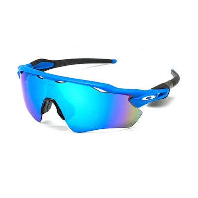 Oakley Unisex Sunglasses Black/Blue - Irregular Shape with TR Material Decor. 9208-F1