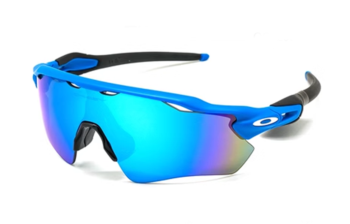 Order Kacamata Hitam/Biru Oakley Unisex - Bentuk Irregular dengan Bahan TR. 9208-F1