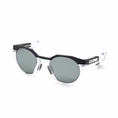 Oakley Unisex Transparent/Black Sunglasses with Logo and Irregular Frame Design 0OO9242A-05