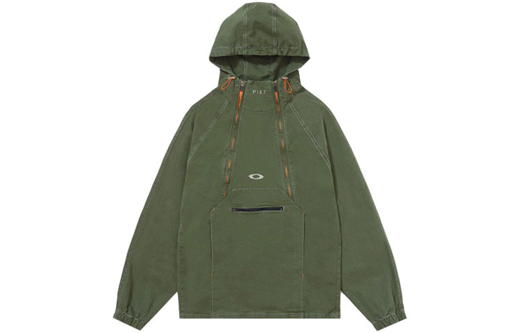 Oakley x Piet FW23 Retro Half-Zip Hoodie Jacket Unisex Green 0032-FOA406540