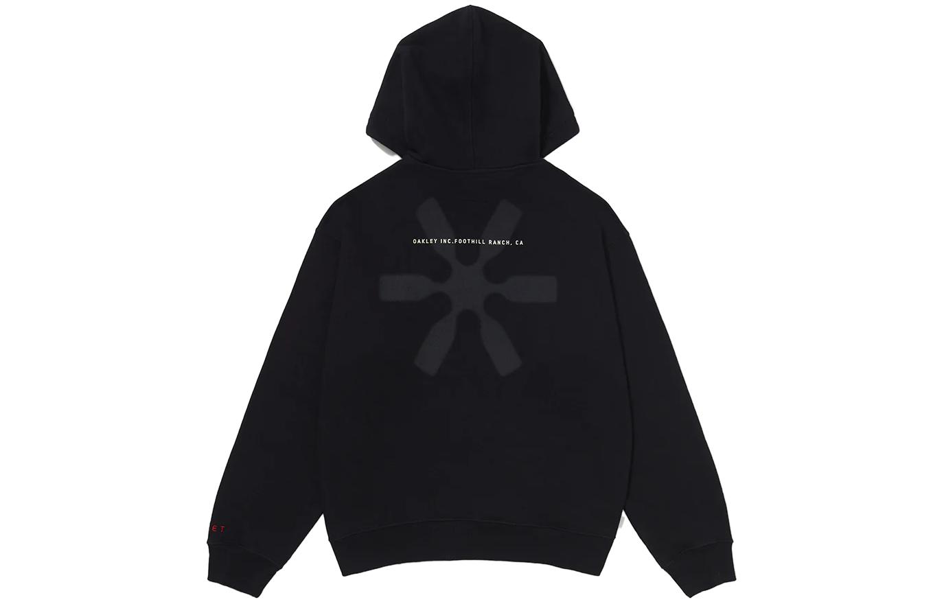 Lookbook Oakley x Piet FW23 男女連帽衫 黑色 前幅圖案印花 0047-FOA406539