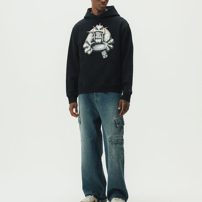 Shop Oakley x Piet FW23 男女連帽衫 黑色 前幅圖案印花 0047-FOA406539