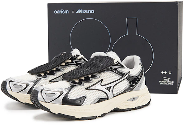 Oarism x Mizuno Racer S Collab Chaussures Running Beige/Noir/Argent Édition Limitée. D1GH243701 Buy Oarism x Mizuno Racer S Collab Chaussures Running Beige/Noir/Argent Édition Limitée. D1GH243701